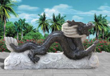 街道龙动物石雕