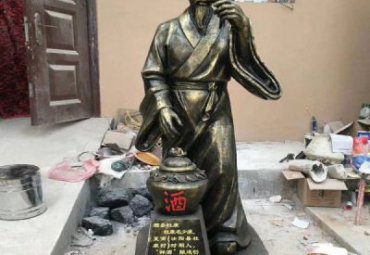 杜康人物铜雕