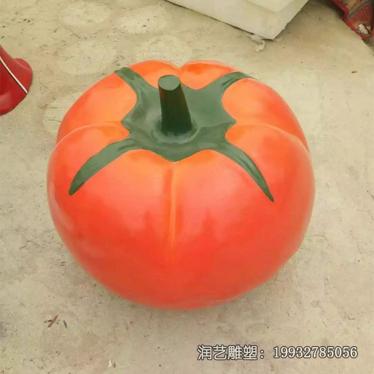 小区玻璃钢西红柿雕塑 小区玻璃钢西红柿雕塑