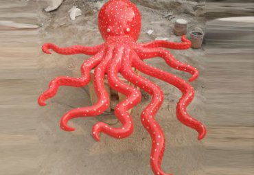 城市玻璃钢章鱼雕塑