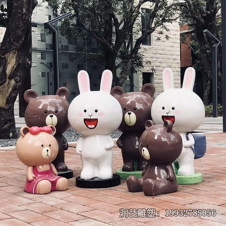 商场玻璃钢可妮兔雕塑 商场玻璃钢可妮兔雕塑