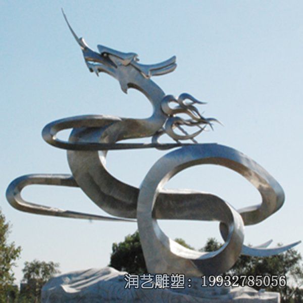 公司不锈钢龙动物雕塑 公司不锈钢龙动物雕塑