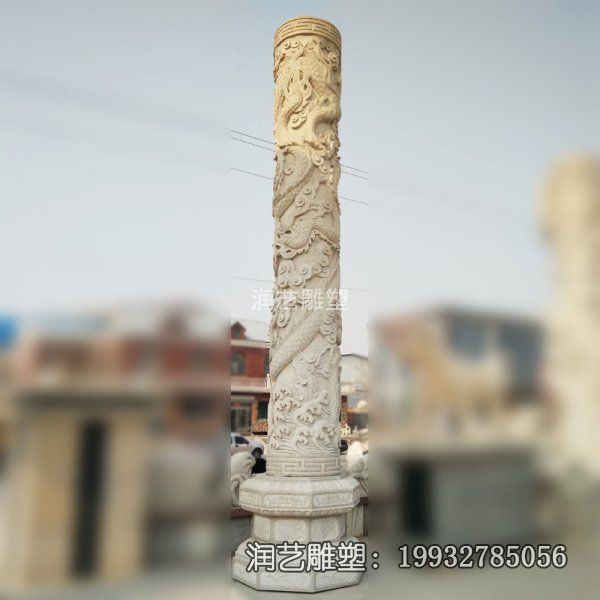 广场石雕龙柱雕塑 广场石雕龙柱雕塑