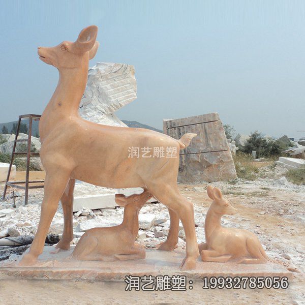 草坪石雕鹿动物雕塑 草坪石雕鹿动物雕塑