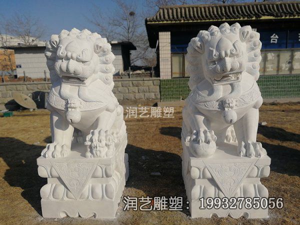 企业石雕狮子动物雕塑 企业石雕狮子动物雕塑