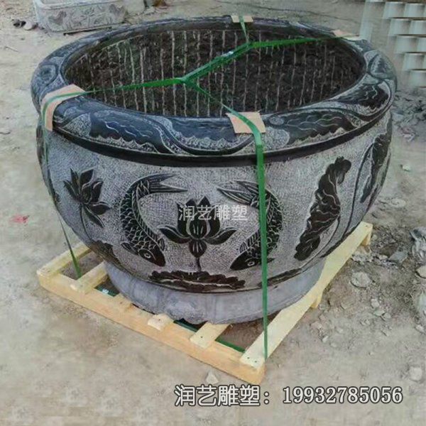 商场石雕水缸景观雕塑 商场石雕水缸景观雕塑