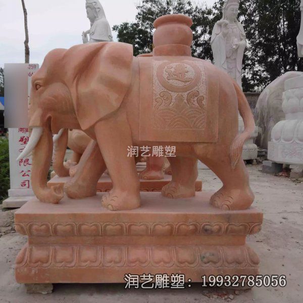 景区石雕雕塑象动物雕塑 景区石雕雕塑象动物雕塑
