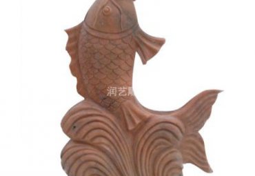 学校石雕鱼动物雕塑