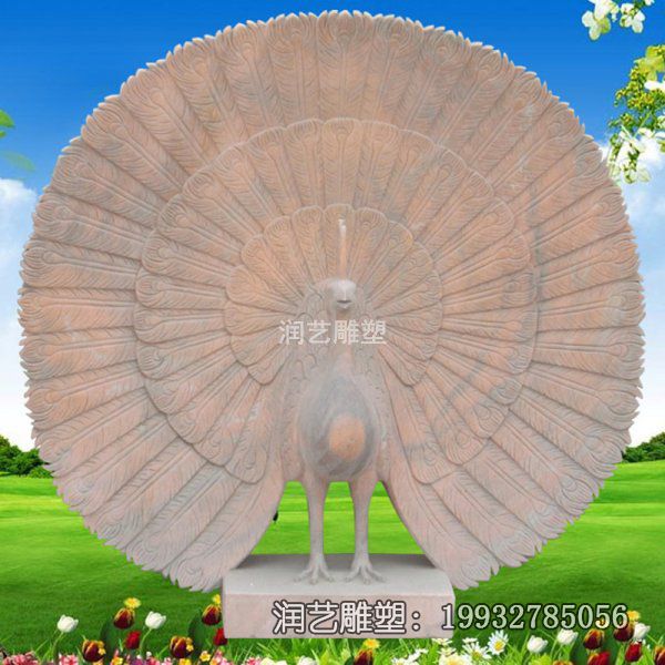 公园石雕孔雀雕塑 公园石雕孔雀雕塑