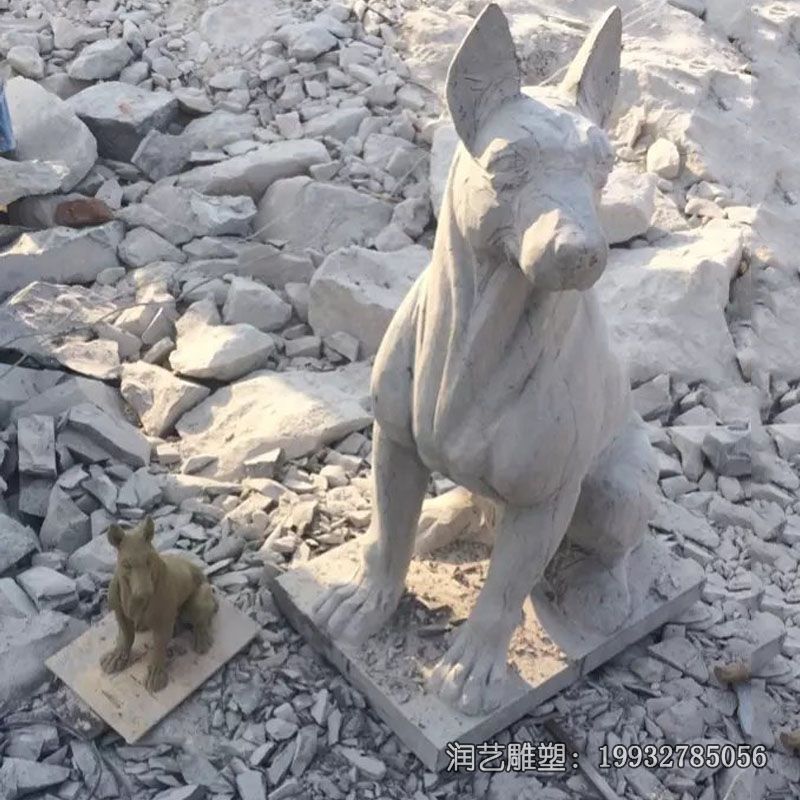 街道石雕狗雕塑 街道石雕狗雕塑