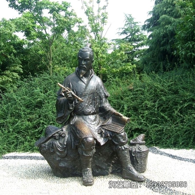 广场铜雕姜太公雕塑 广场铜雕姜太公雕塑