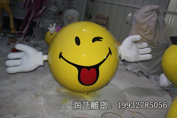 小区笑脸玻璃钢雕塑 小区笑脸玻璃钢雕塑