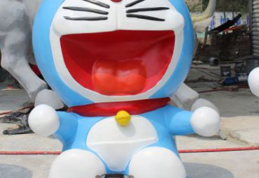 街道玻璃钢哆啦A梦卡通雕塑