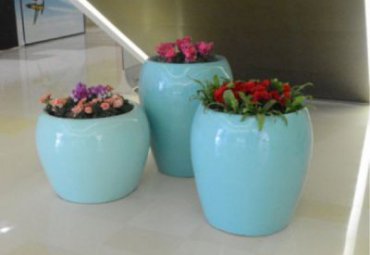 商场玻璃钢景观花瓶雕塑