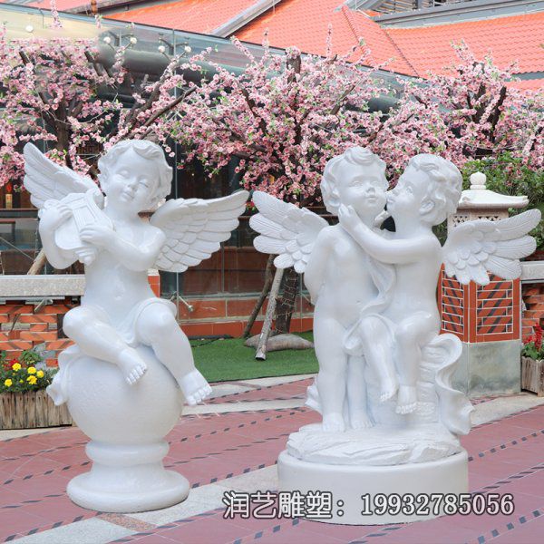 园林玻璃钢天使人物雕塑 园林玻璃钢天使人物雕塑