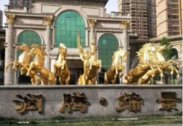 户外动物不锈钢马雕塑