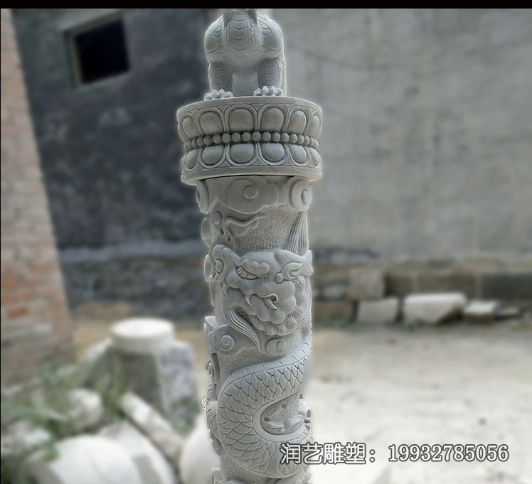 景区石雕龙柱雕塑 景区石雕龙柱雕塑