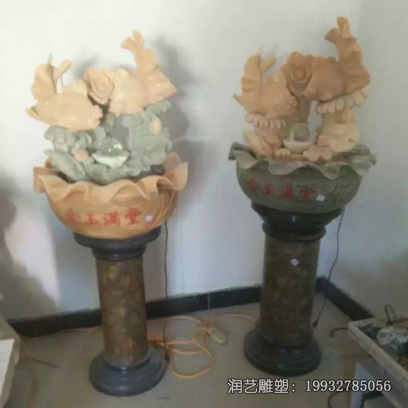 学校石雕流水盆雕塑 学校石雕流水盆雕塑