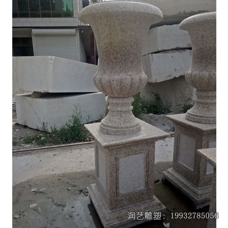 公司石雕花盆雕塑 公司石雕花盆雕塑