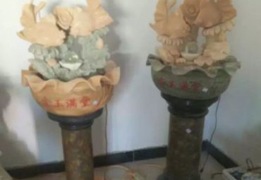学校石雕流水盆雕塑