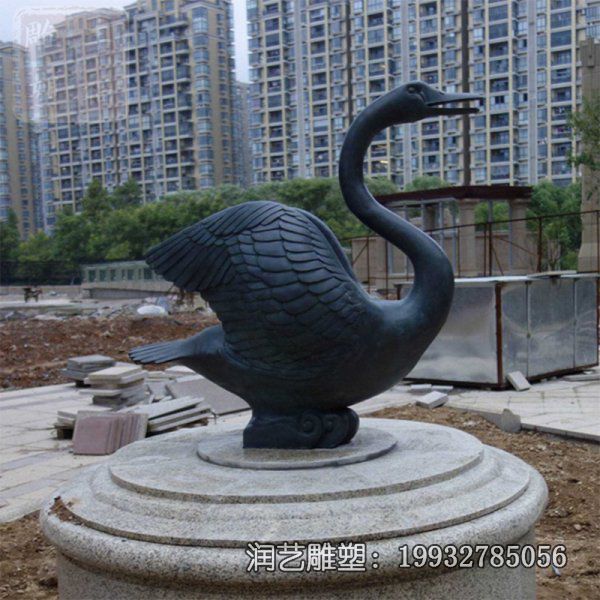 商场铜雕天鹅雕塑 商场铜雕天鹅雕塑