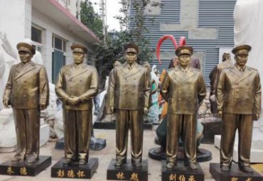 小区铜雕十大元帅雕塑