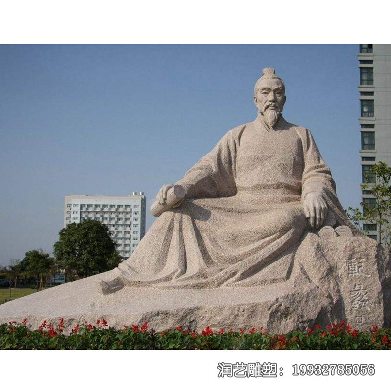 草坪石雕范蠡雕塑 草坪石雕范蠡雕塑