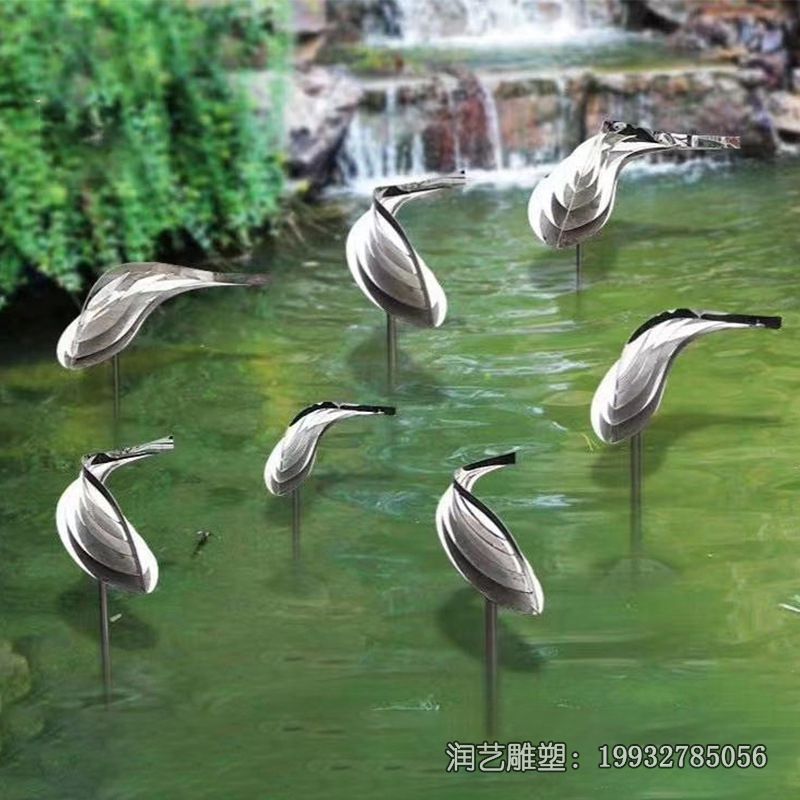 园林不锈钢鱼动物雕塑 园林不锈钢鱼动物雕塑
