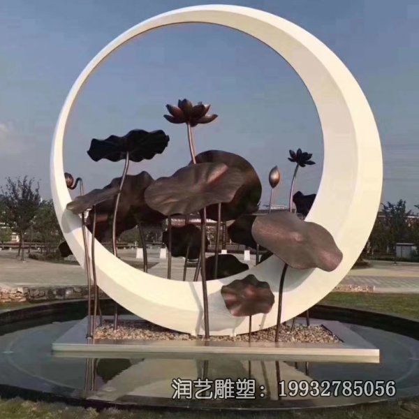 不锈钢广场圆环雕塑 不锈钢广场圆环雕塑