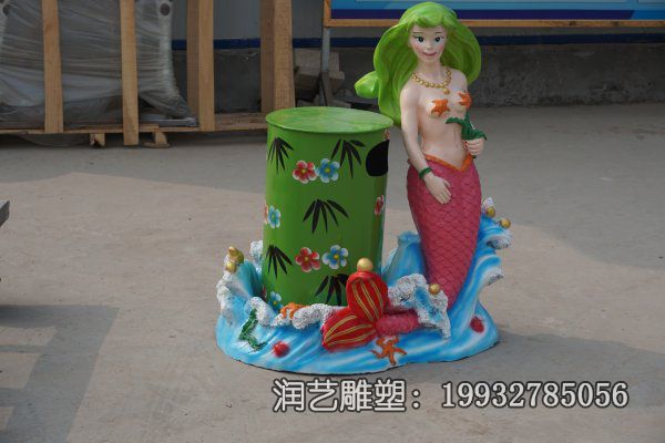 户外玻璃钢美人鱼雕塑 户外玻璃钢美人鱼雕塑