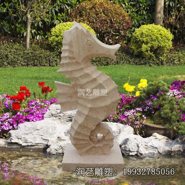 公司石雕海马雕塑 公司石雕海马雕塑