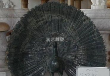 酒店石雕孔雀雕塑
