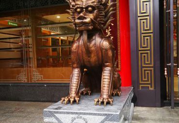公司铜雕麒麟雕塑