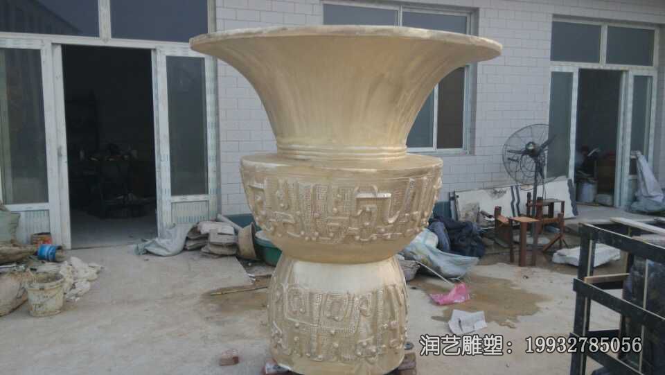 公司铜雕花盆雕塑 公司铜雕花盆雕塑
