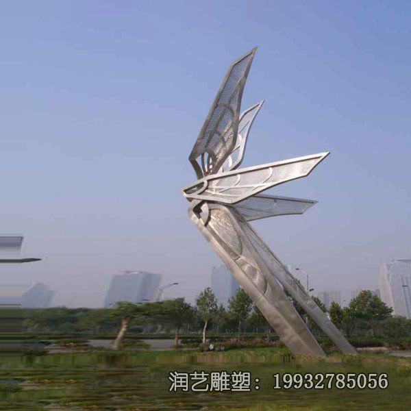 公园不锈钢翅膀雕塑 公园不锈钢翅膀雕塑