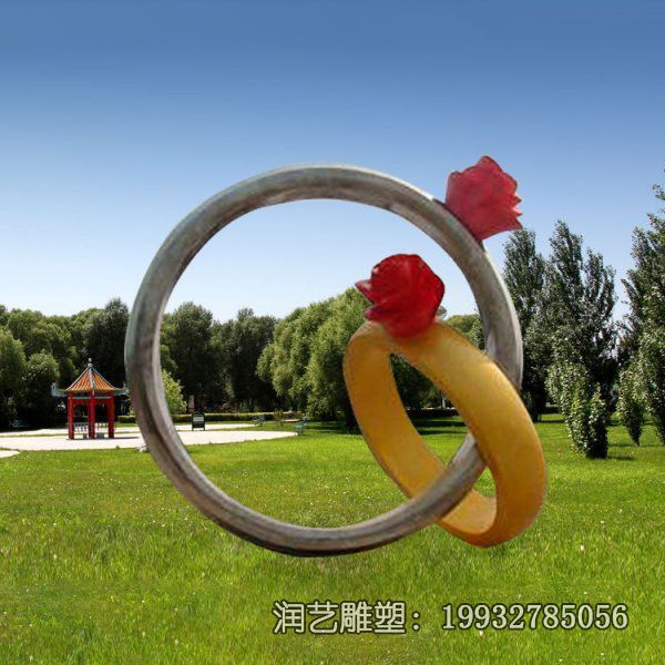 学校不锈钢戒指雕塑 学校不锈钢戒指雕塑