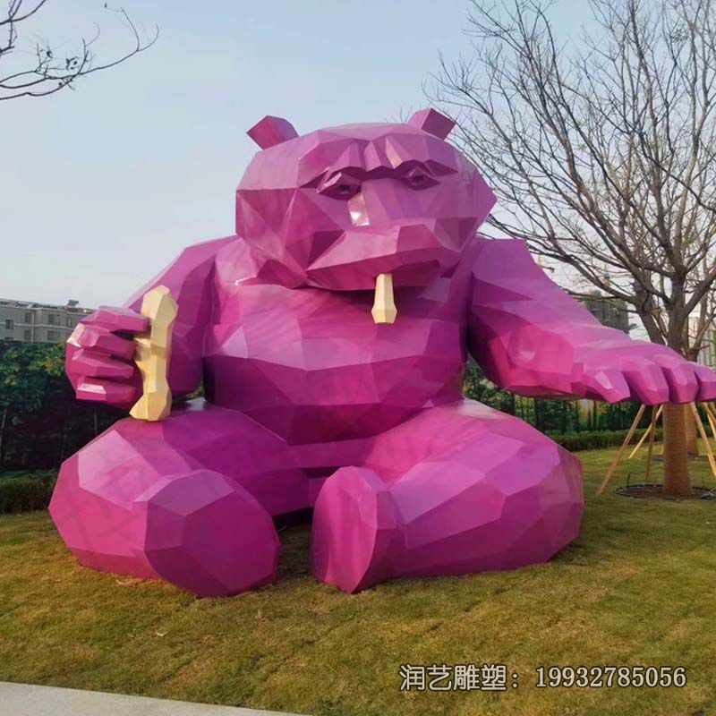 酒店不锈钢熊雕塑 酒店不锈钢熊雕塑