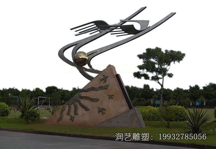 酒店不锈钢鸟动物雕塑 酒店不锈钢鸟动物雕塑