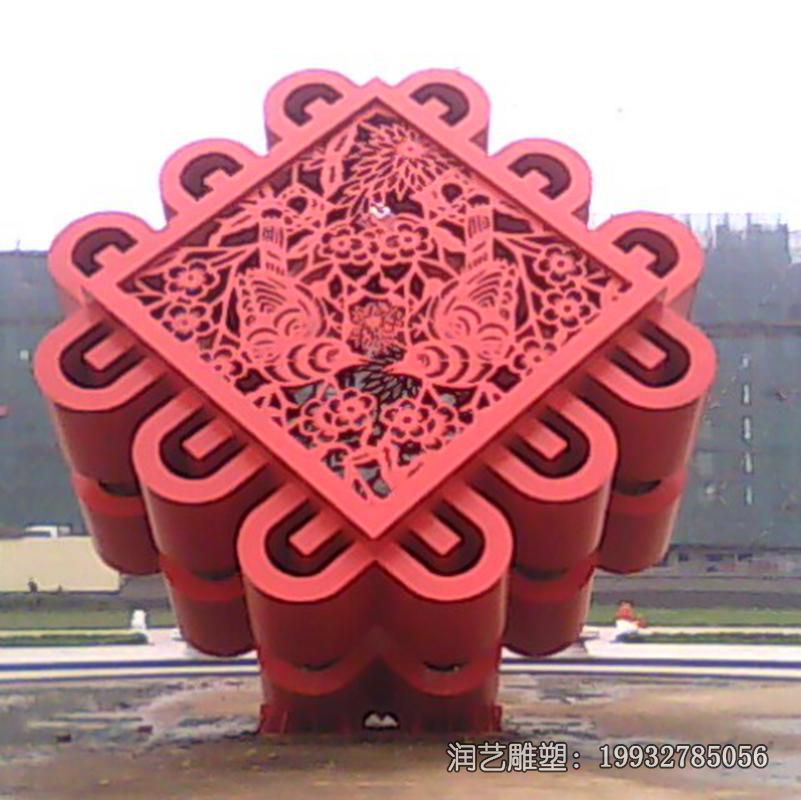 景区不锈钢中国结雕塑 景区不锈钢中国结雕塑