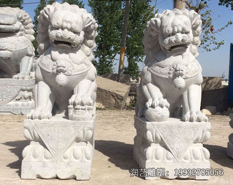 大理石狮子雕塑 大理石狮子雕塑