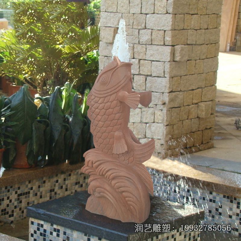 小区鱼石雕雕塑 小区鱼石雕雕塑
