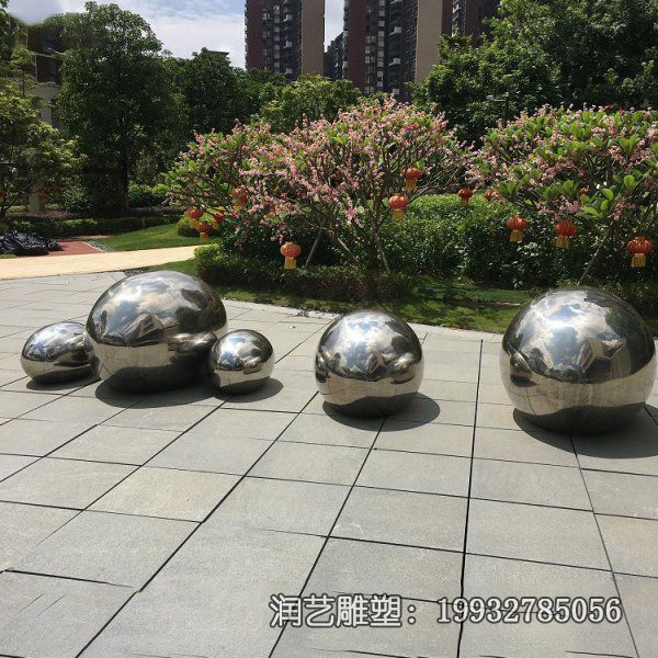 小区石头不锈钢雕塑 小区石头不锈钢雕塑