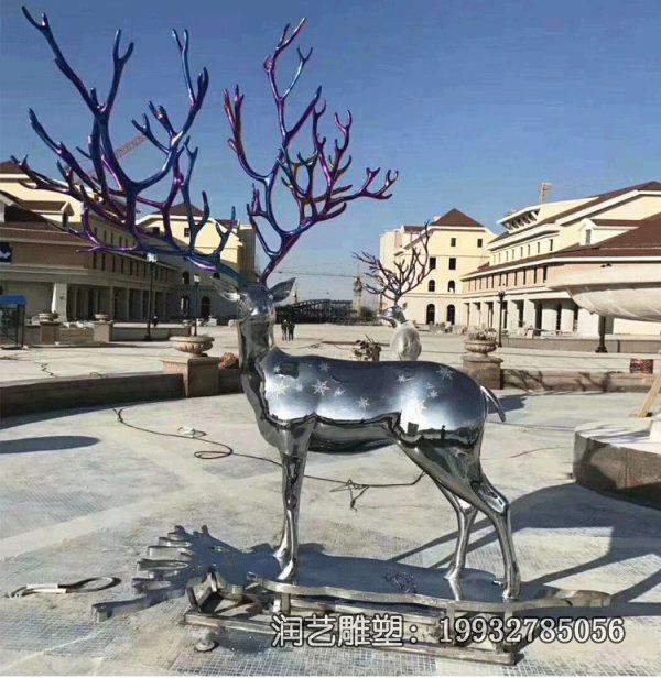 不锈钢城市鹿雕塑 不锈钢城市鹿雕塑