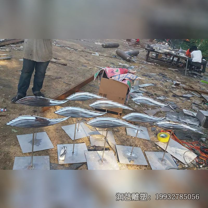 街道不锈钢鱼动物雕塑 街道不锈钢鱼动物雕塑