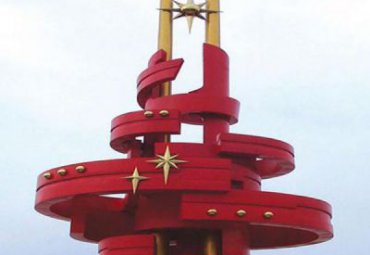 企业不锈钢螺旋景观雕塑