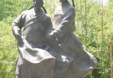 公司石雕杜甫雕塑