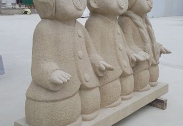广场石雕儿童雕塑
