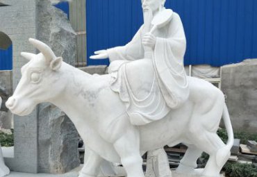 街道石雕老子雕塑