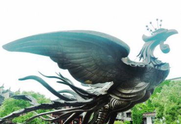 小区铜雕凤凰街道雕塑