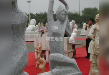 景区石雕抽象人物雕塑